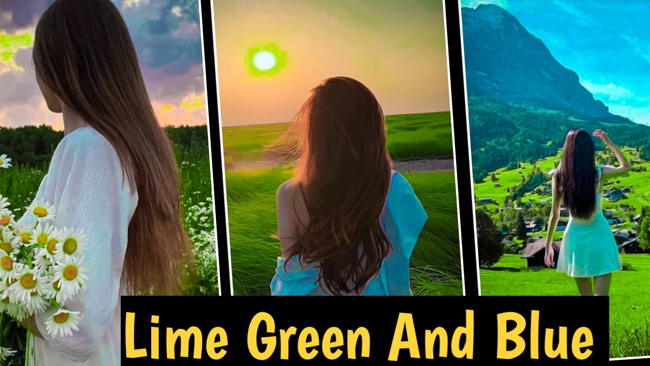 Lime Green And Blue Effect Lightroom preset