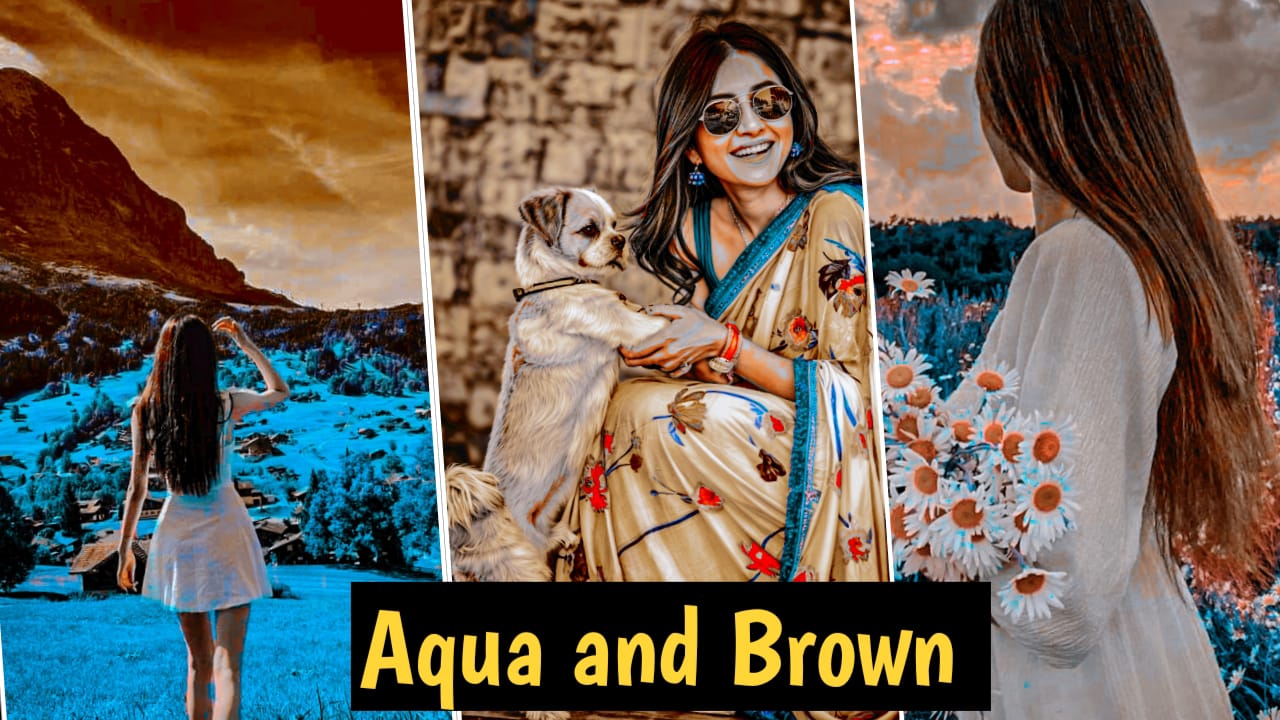 Aqua and Brown Lightroom Presets 2024