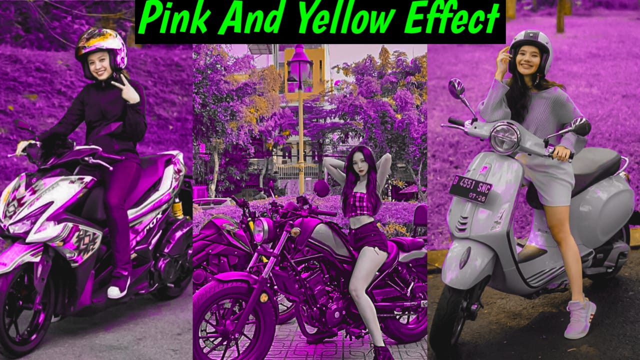 Pink And Yellow Colour Effect Lightroom preset 2024