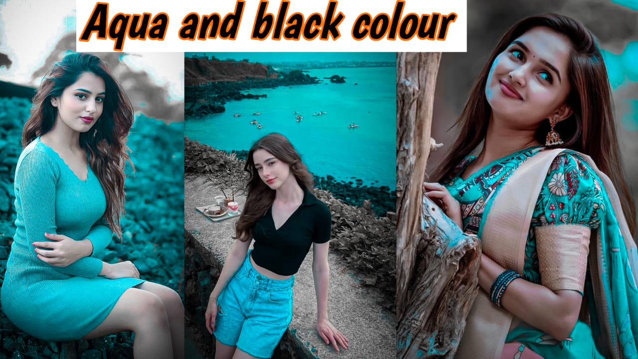 Aqua And Black Colour Tone Lightroom Preset